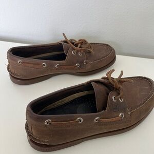 Sperry Brown Boat Shoes with Moccasin Construction